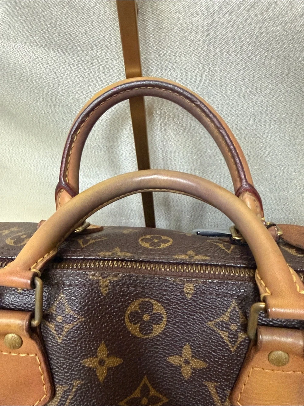 Louis Vuitton Monogram Canvas Duffel Satchel in Brown